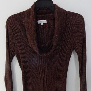 Brown Sweater with bronze thread. Size small Joseph A.